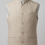 Designer Textured Cream Waistcoat