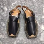 Classic Black Leather Peshawari Chappals